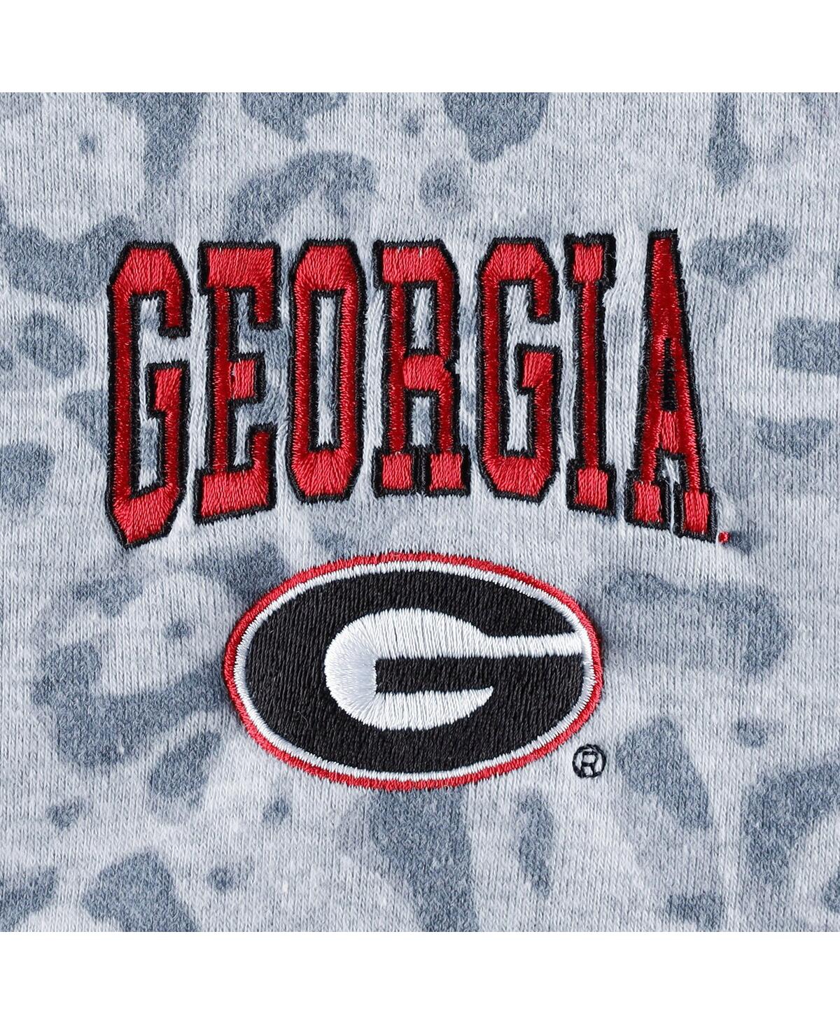 Shop Gameday Couture Women's  Heather Gray Georgia Bulldogs Leopard Quarter-zip Sweatshirt