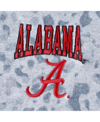 Women's Heather Gray Alabama Crimson Tide Leopard Quarter-Zip Sweatshirt