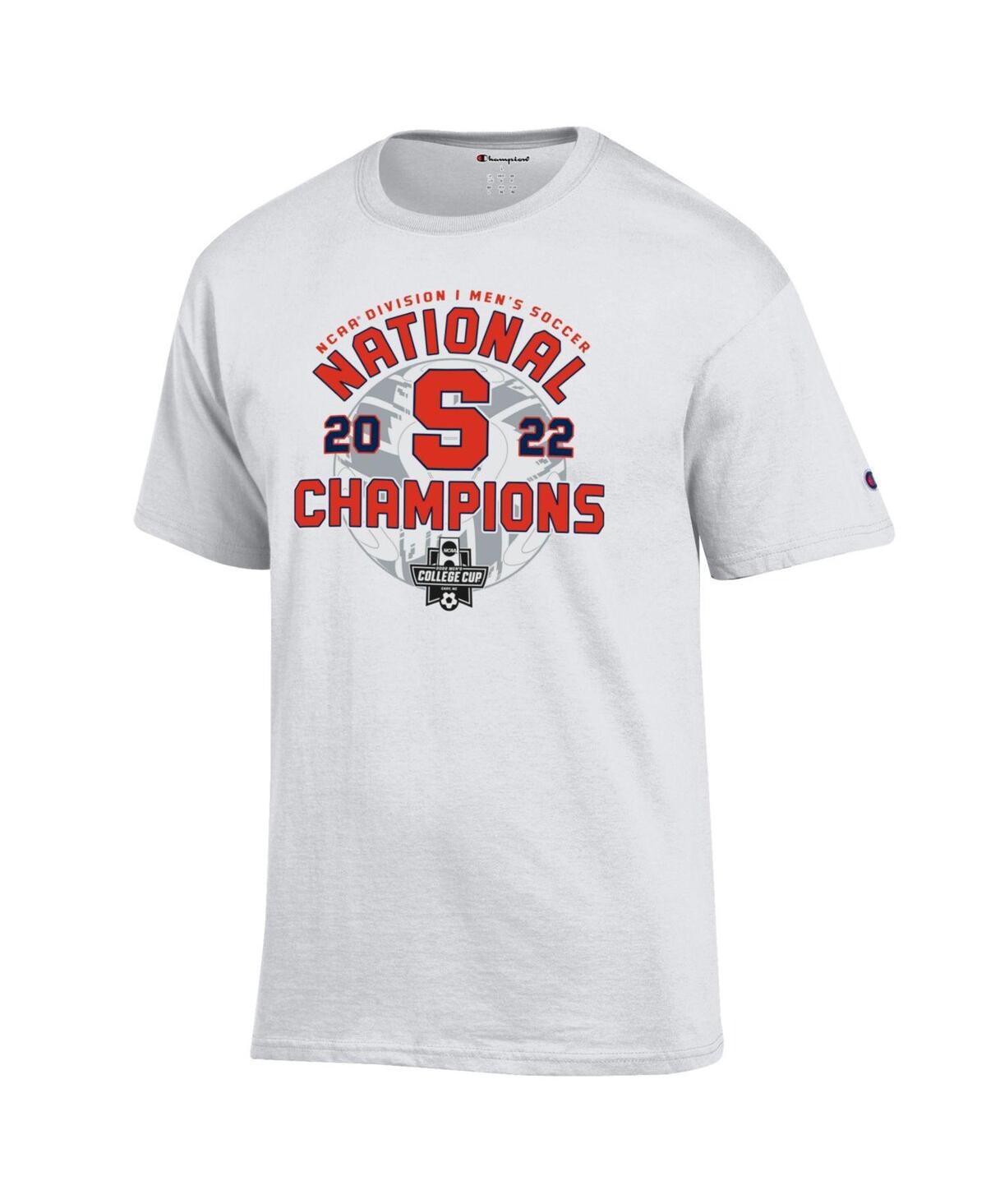 Men's ChampionsSyracuse Orange 2022 Ncaa Men's Soccer National Champions Locker Room T-shirt - White