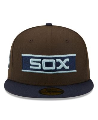 Men's Brown, Navy Chicago White Sox Comiskey Park 75th Anniversary Walnut 9FIFTY Fitted Hat