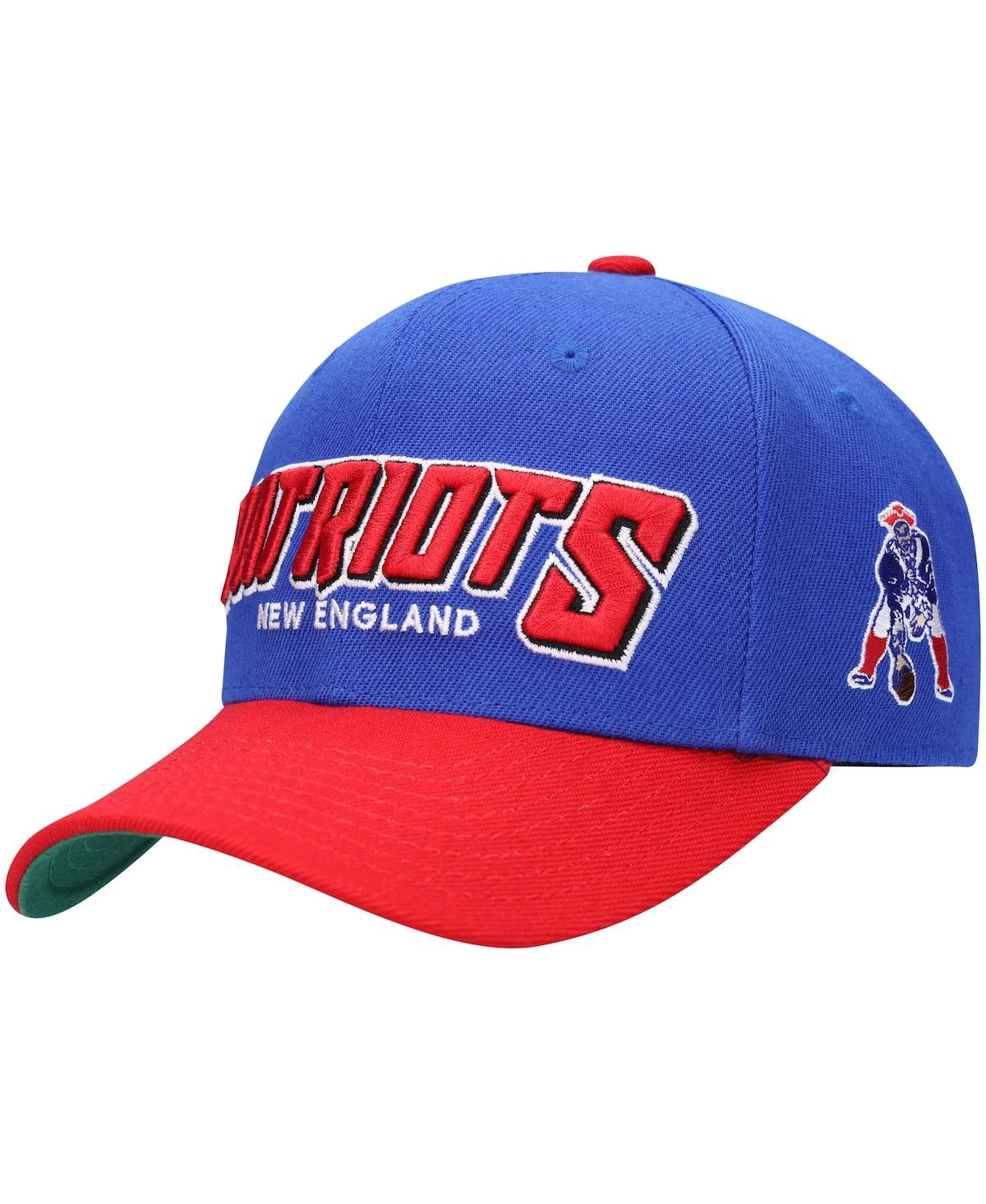 Mitchell & Ness Kids' Big Boys And Girls  Royal, Red New England Patriots Shredder Adjustable Hat In Royal,red