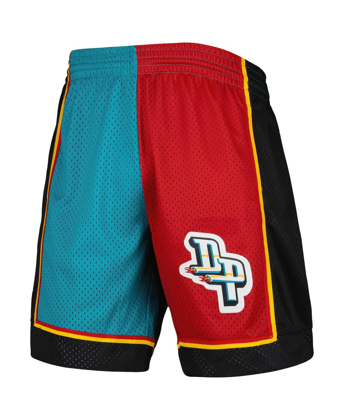 Mitchell & Ness Nba Detroit Pistons 1998 Swingman Shorts In Teal,red