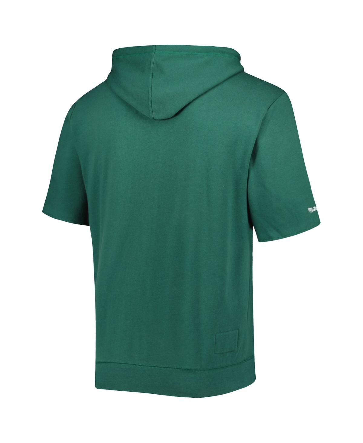 Mitchell & Ness Men's  Green Green Bay Packers Washed Short Sleeve Pullover Hoodie In Green