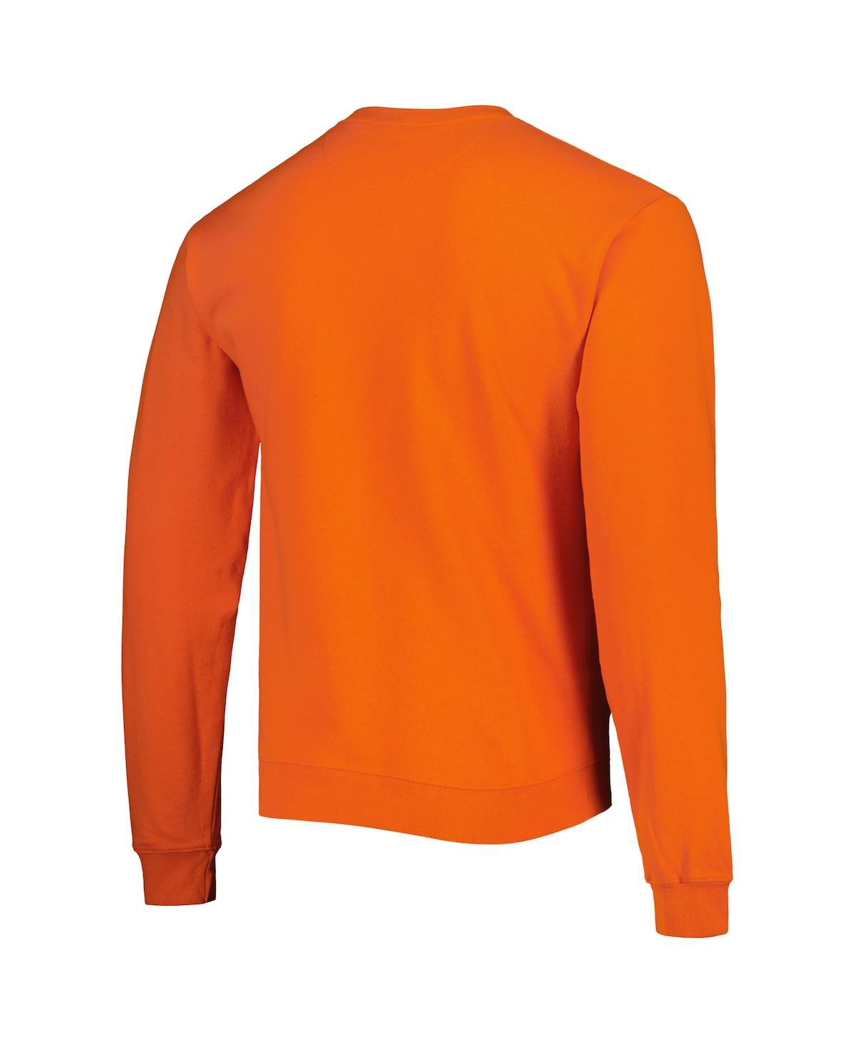 Shop League Collegiate Wear Men's  Orange Clemson Tigers 1965 Arch Essential Fleece Pullover Sweatshirt