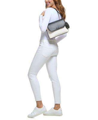 Millie Small Convertible Shoulder Bag with Striped Crossbody Strap