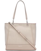 Calvin Klein Beige Polyester Handbag in Natural