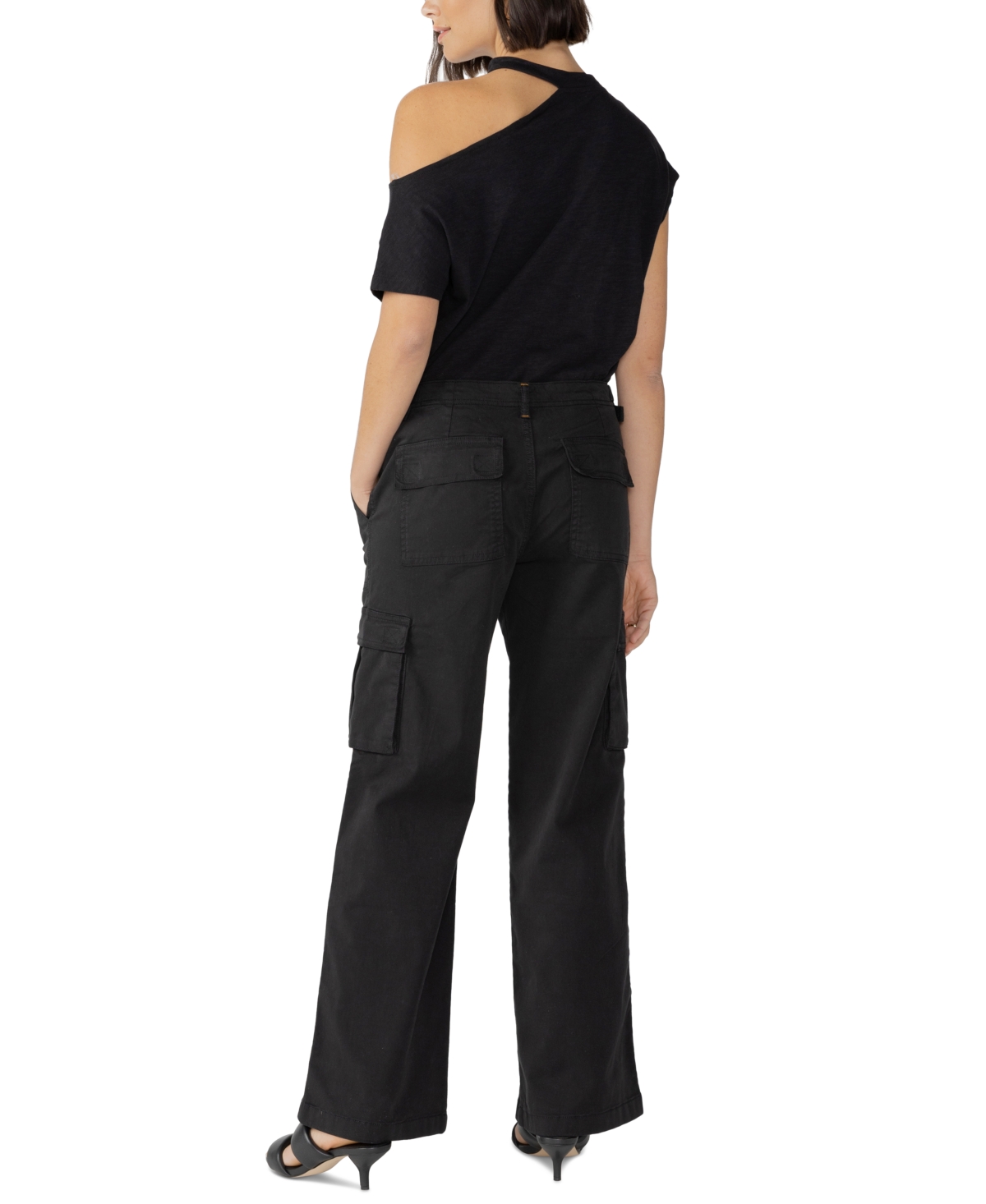 Sanctuary Women's Solid Reissue Straight-Leg Cargo Pants