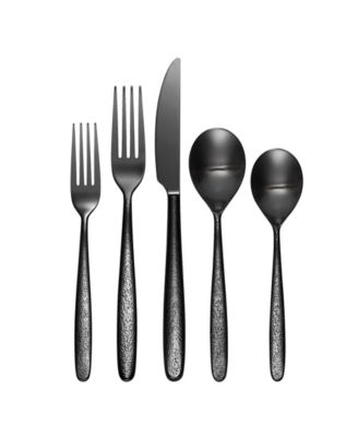 Storm Black 20 Piece Everyday Flatware Set, Service For 4