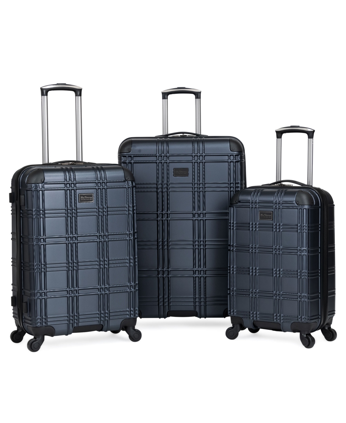 Nottingham 3 Piece Lightweight Hardside Travel Luggage Set - Naval