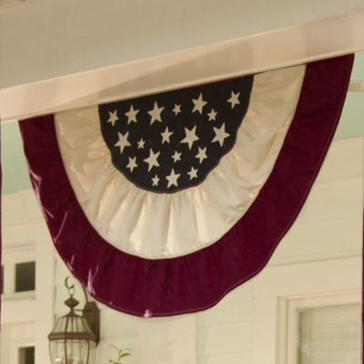Large Half-Round Americana Flag Bunting 60-1/2"W x 31-1/4"H