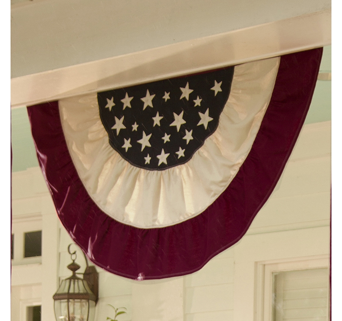 Evergreen Large Half-Round Americana Flag Bunting 60-1/2"W x 31-1/4"H