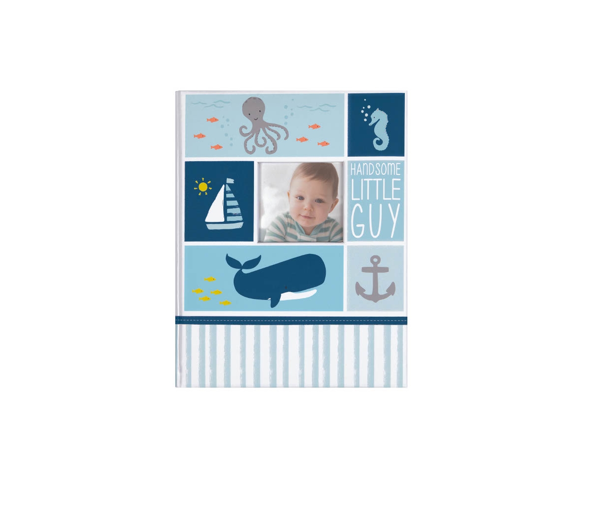 Carter's For Cr Gibson Baby Boys Under The Sea Baby Memory Book In Pastel Blue