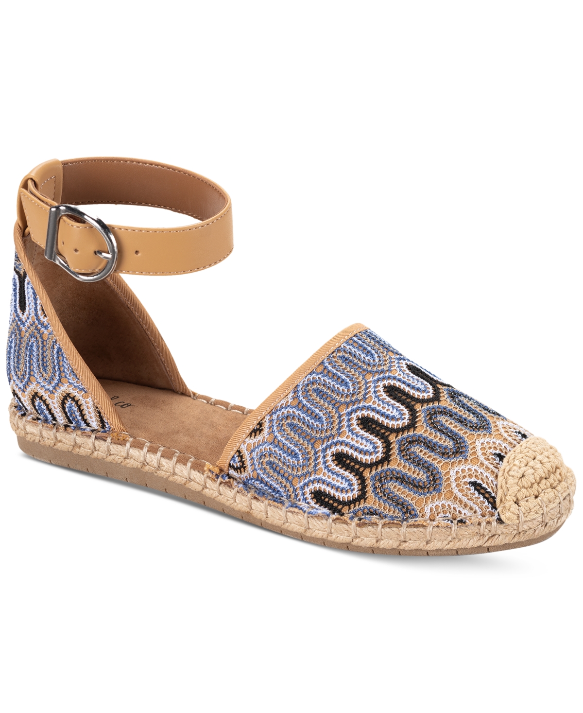 Style Co Women s Paminaa Flat Sandals Created for Macys Embroidered Print Smart Closet