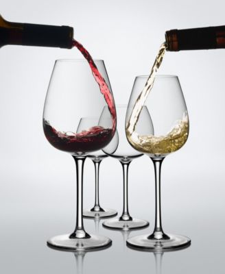 Purismo Red Wine Intricate and Delicate Glass, Set of  4