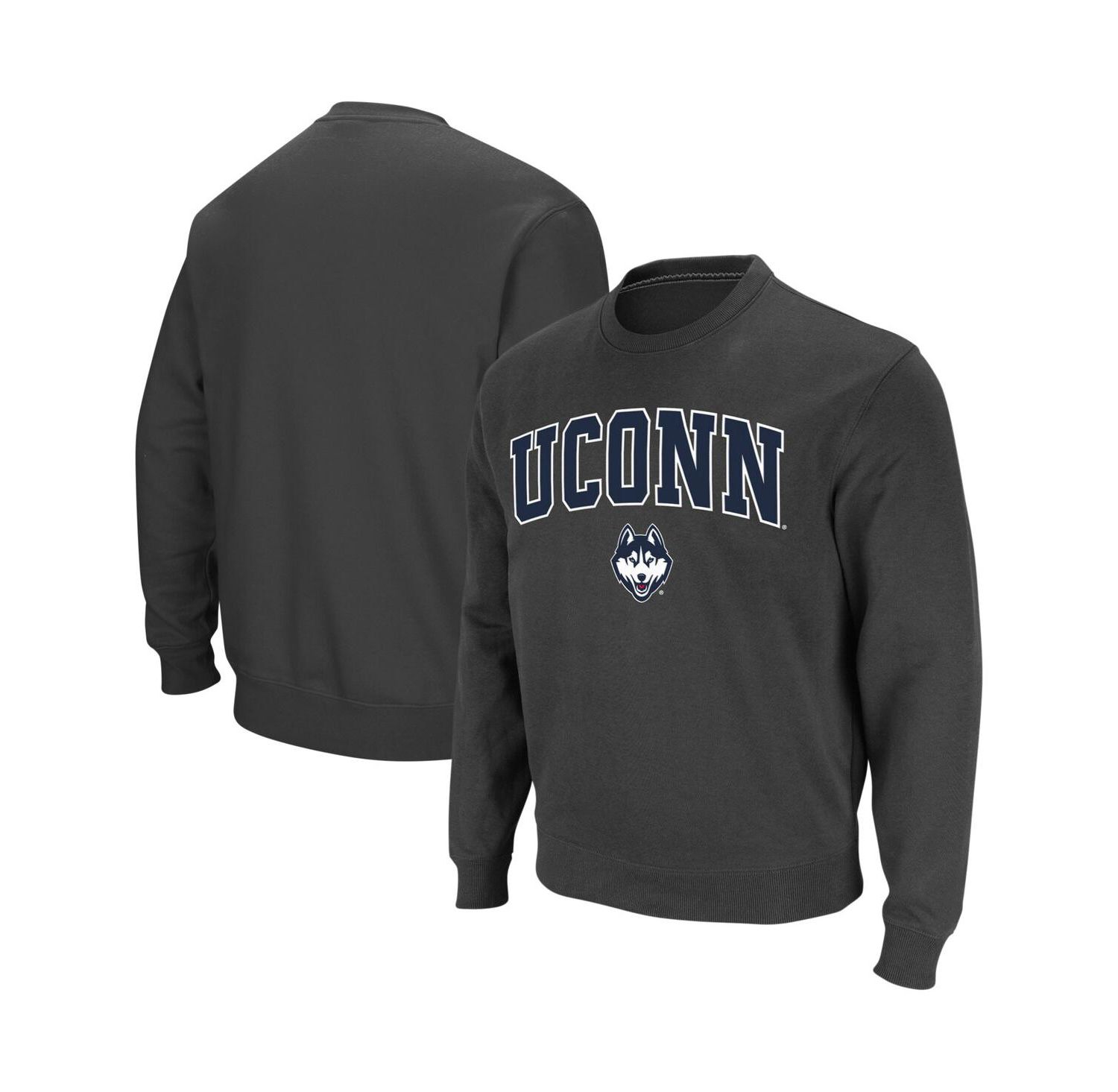Men's UConn Huskies Arch and Logo Crew Neck Sweatshirt