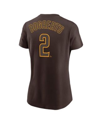 Women's Xander Bogaerts Brown San Diego Padres Name and Number T-shirt