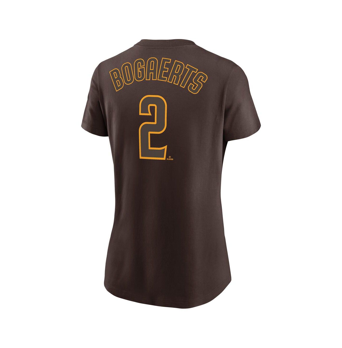 Женская футболка Nike Xander Bogaerts Brown San Diego Padres Name and Number — фото 2