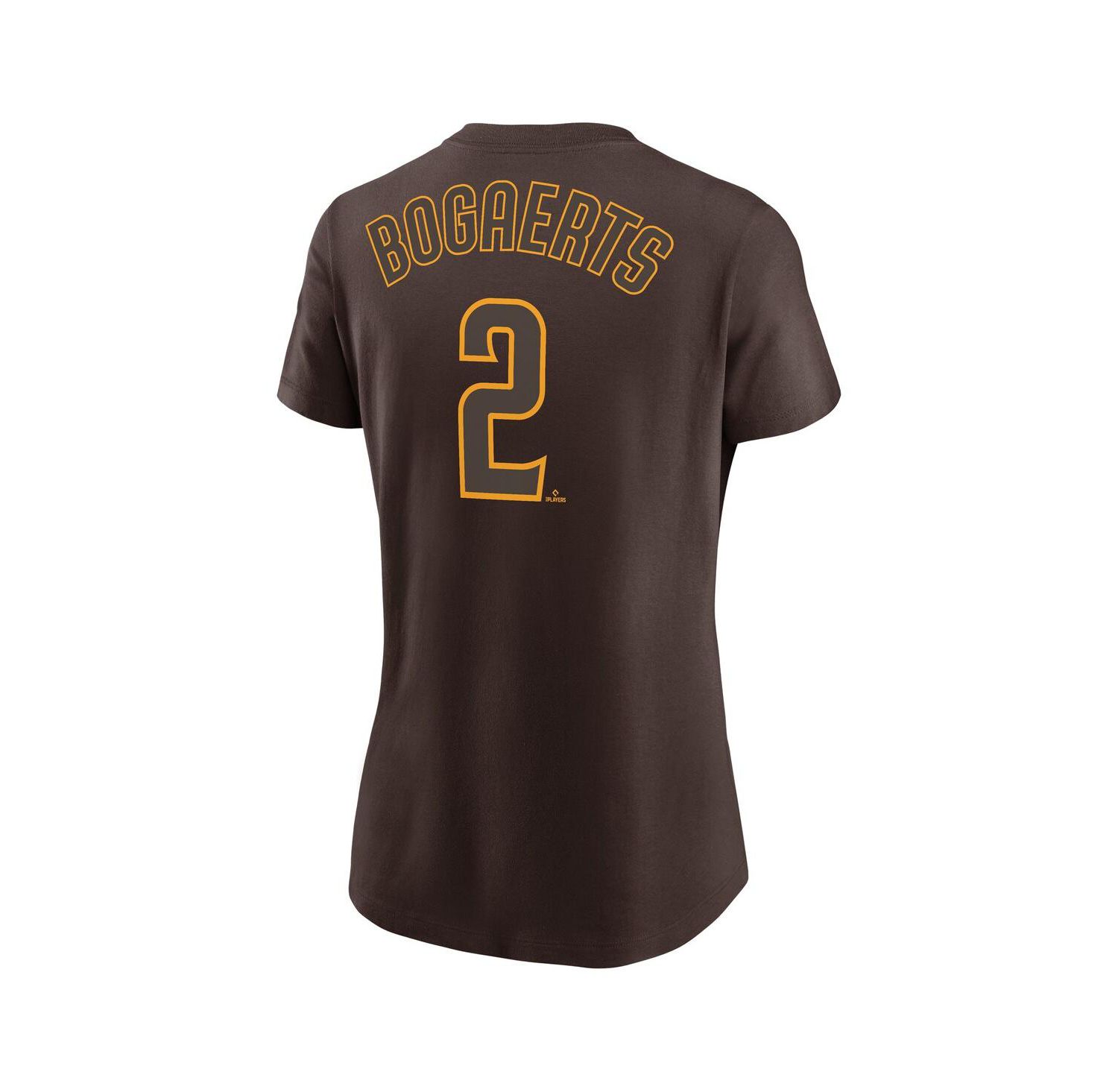 Women's Xander Bogaerts Brown San Diego Padres Name and Number T-shirt