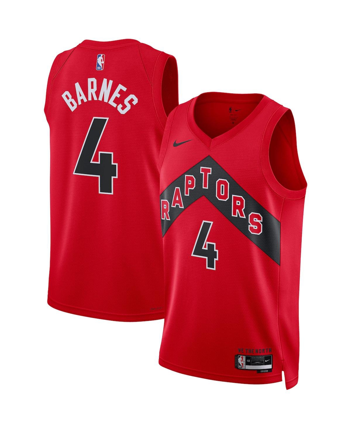 Men's and Women's Nike Scottie BarnesToronto Raptors Swingman Jersey - Icon Edition - Red