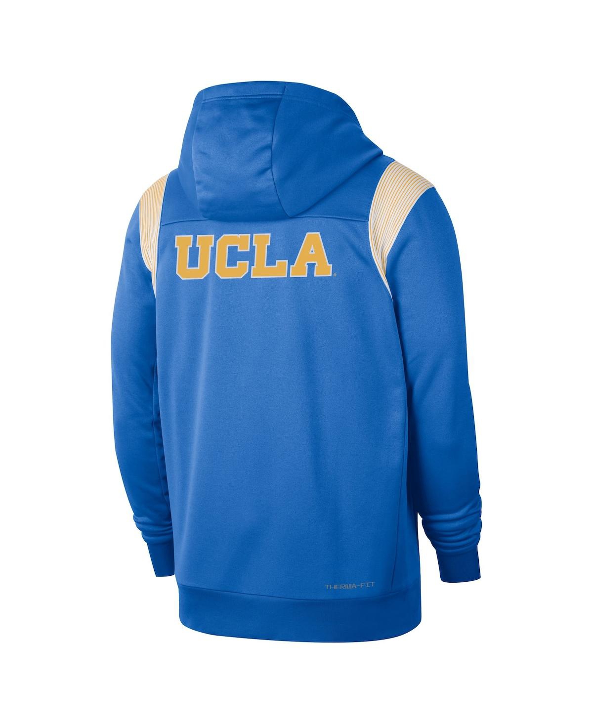 Shop Nike Men's  Blue Ucla Bruins Sideline Lockup Performance Full-zip Hoodie Jacket