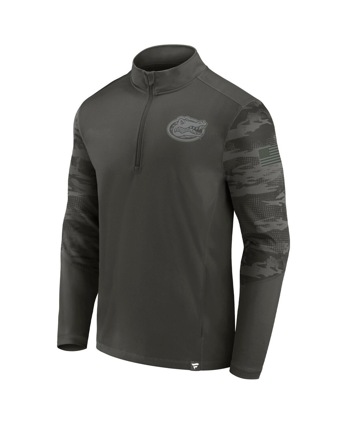 Fanatics Branded Black Florida Gators Oht Military Appreciation Guardian Quarter-zip Top In Black