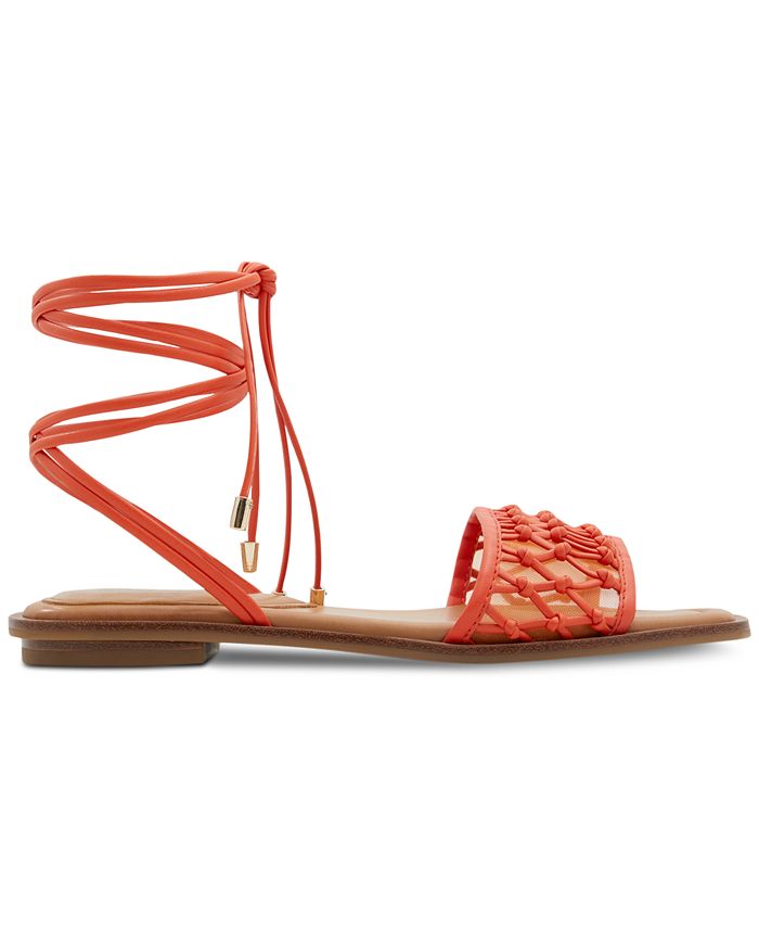 ALDO Women's Seazen LaceUp AnkleTie Flat Sandals Macy's