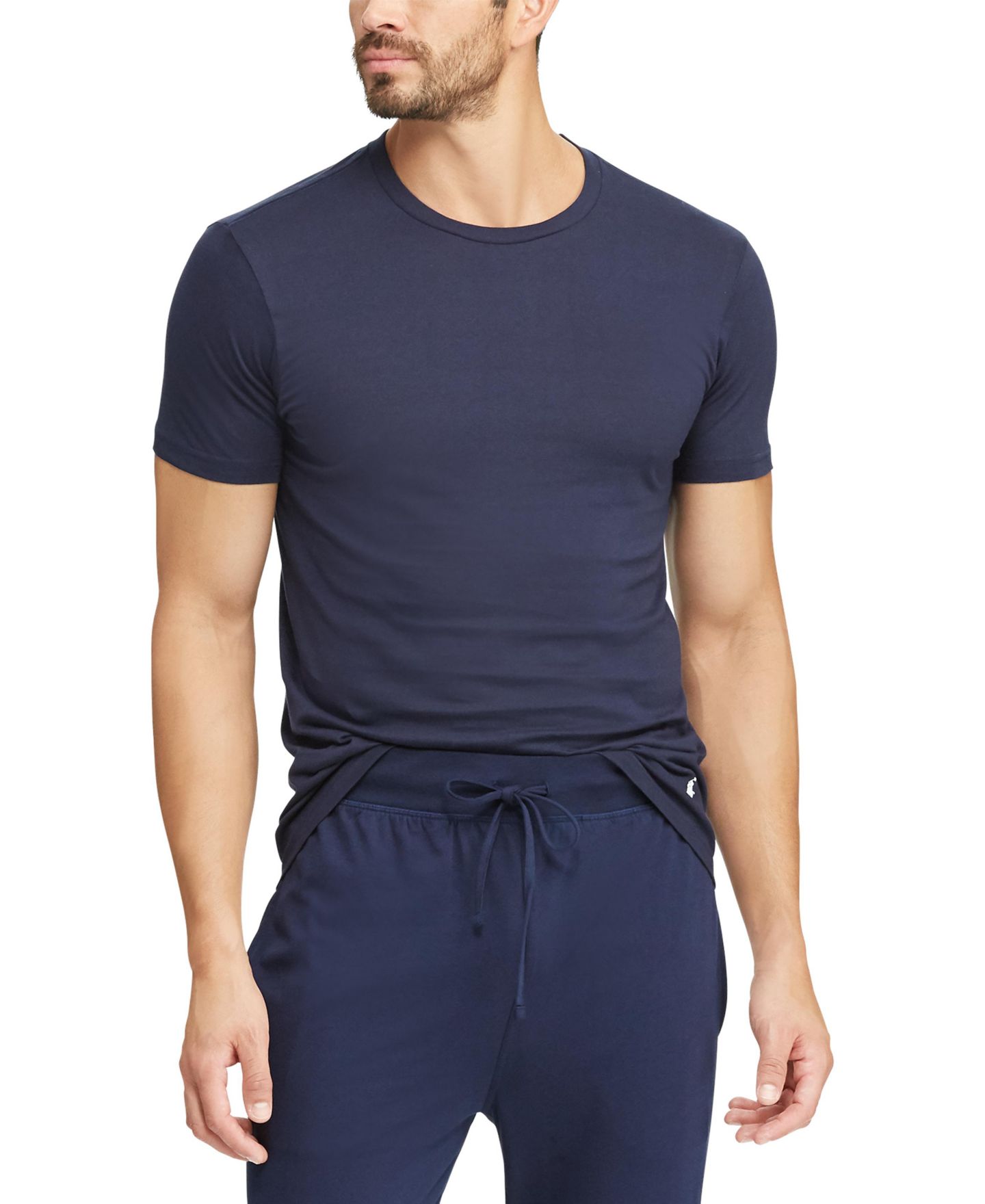 Мужские топы Polo Ralph Lauren 3-Pack Classic Undershirts, цвет: Синий / Тёмно-синий — фото 5