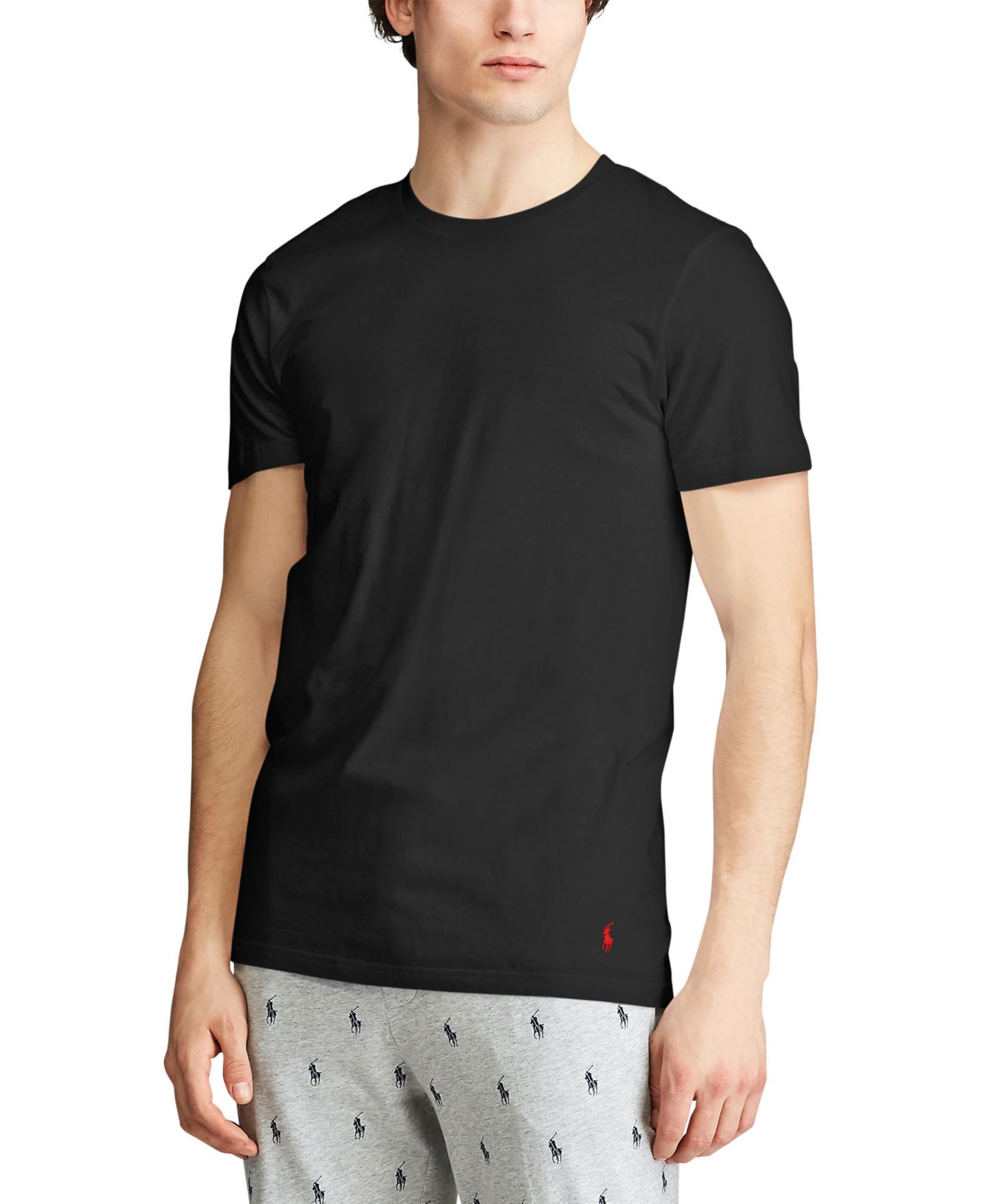 Мужские топы Polo Ralph Lauren 5-Pack Crew-Neck Undershirts, цвет: Чёрный — фото 2