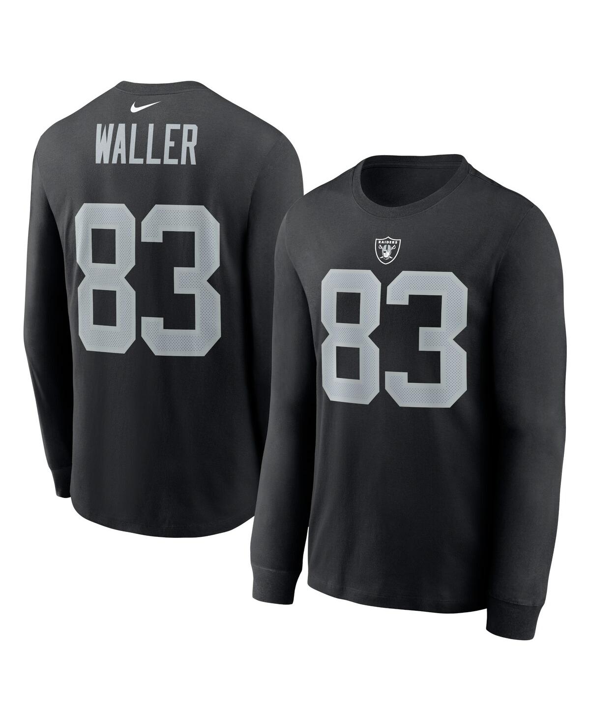 Men's Nike Darren WallerLas Vegas Raiders Player Name & Number Long Sleeve T-shirt - Black