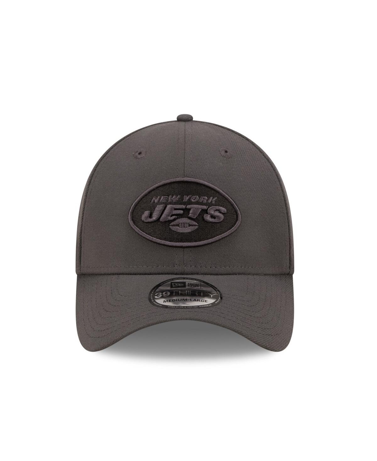 Shop New Era Men's  Graphite New York Jets Classic 39thirty Flex Hat