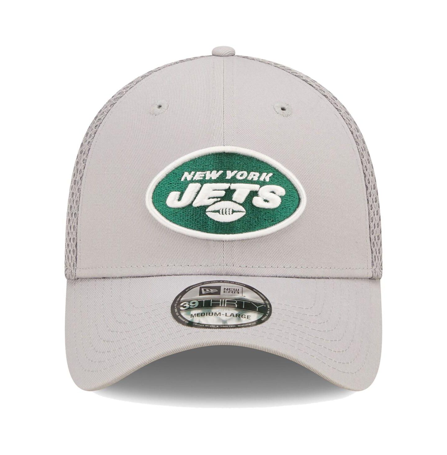 Мужская кепка New Era Gray New York Jets Team Neo 39Thirty Flex Hat — фото 4
