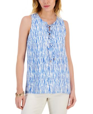 I.N.C. International Concepts - Women's Lace-Up Sleeveless Top