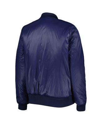 Women's Oatmeal, Navy Chicago Bears Switchback Reversible Full-Zip Jacket