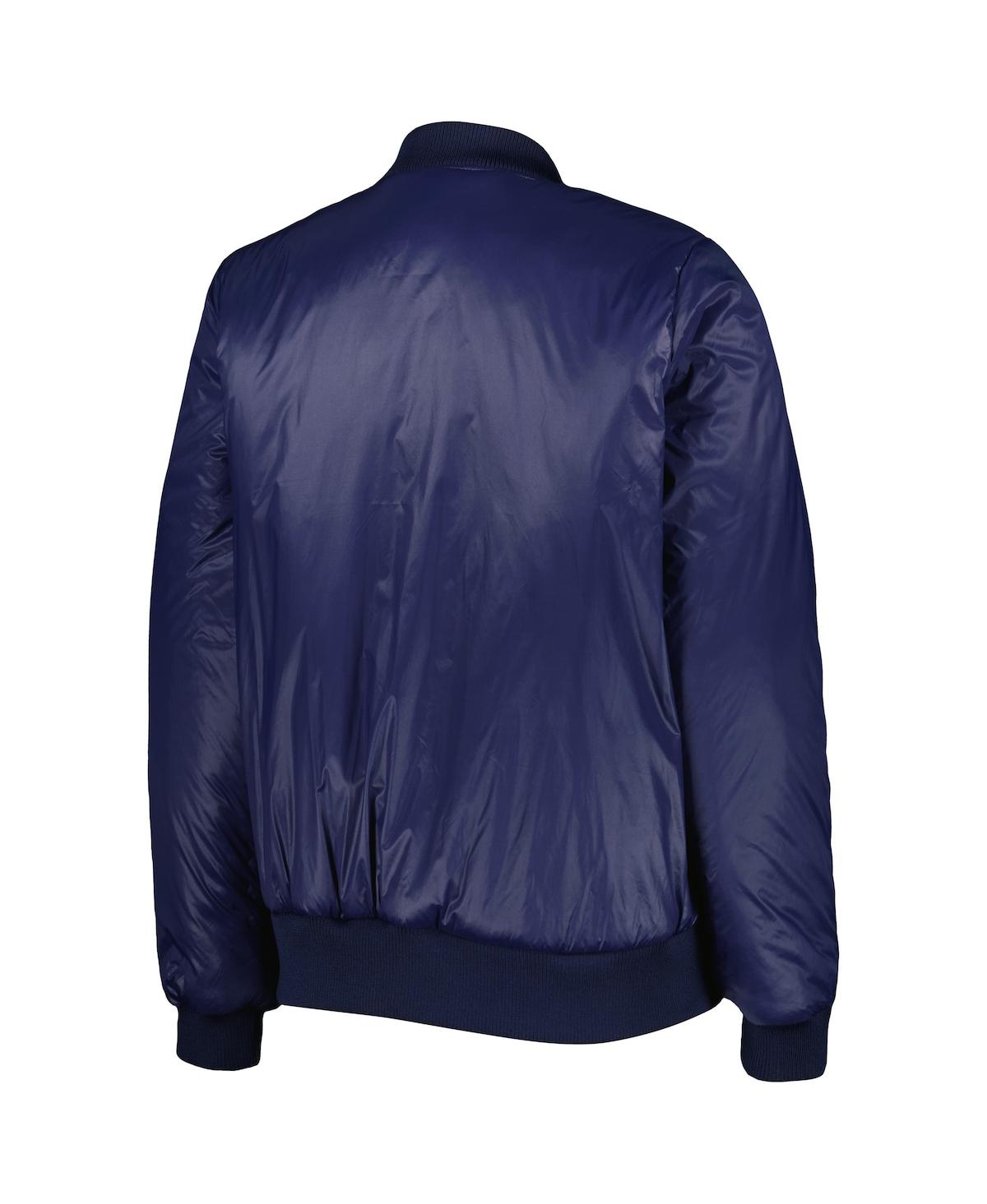 Shop G-iii 4her By Carl Banks Women's  Oatmeal, Navy Chicago Bears Switchback Reversible Full-zip Jacket In Oatmeal,navy