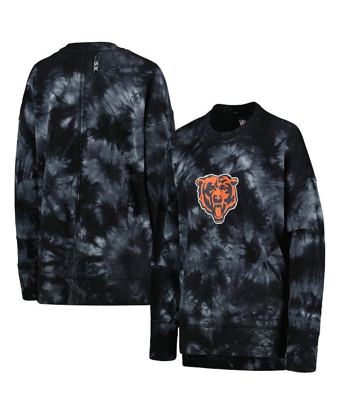 Msx By Michael Strahan Womens Black Chicago Bears Bailey Tie Dye Pullover Sweatshirt Macys 