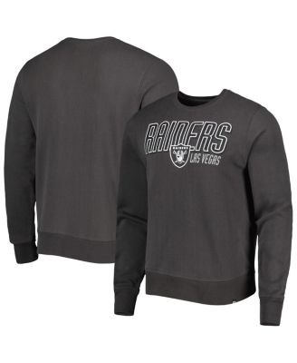 Men's Charcoal Las Vegas Raiders Locked In Headline Pullover Sweatshirt