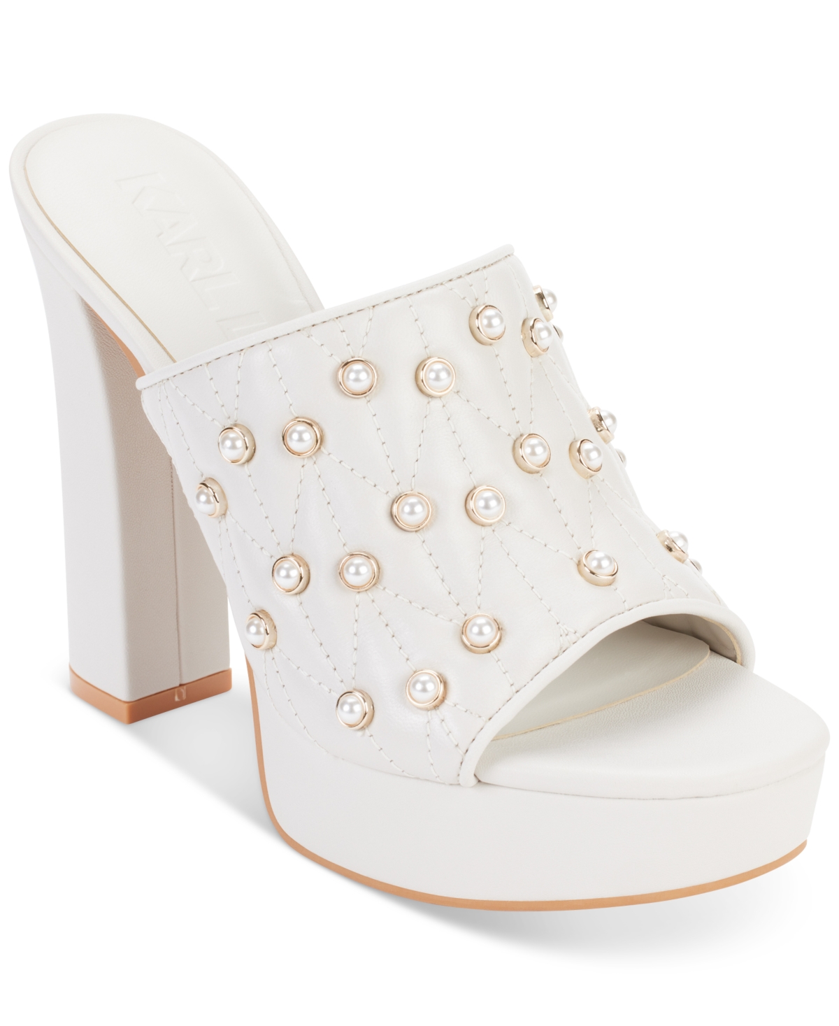 Karl Lagerfeld Aviva Platform Sandal In White