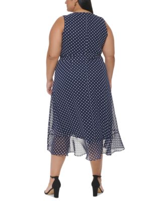 Jessica Howard Polka Dot Tea Length Dress