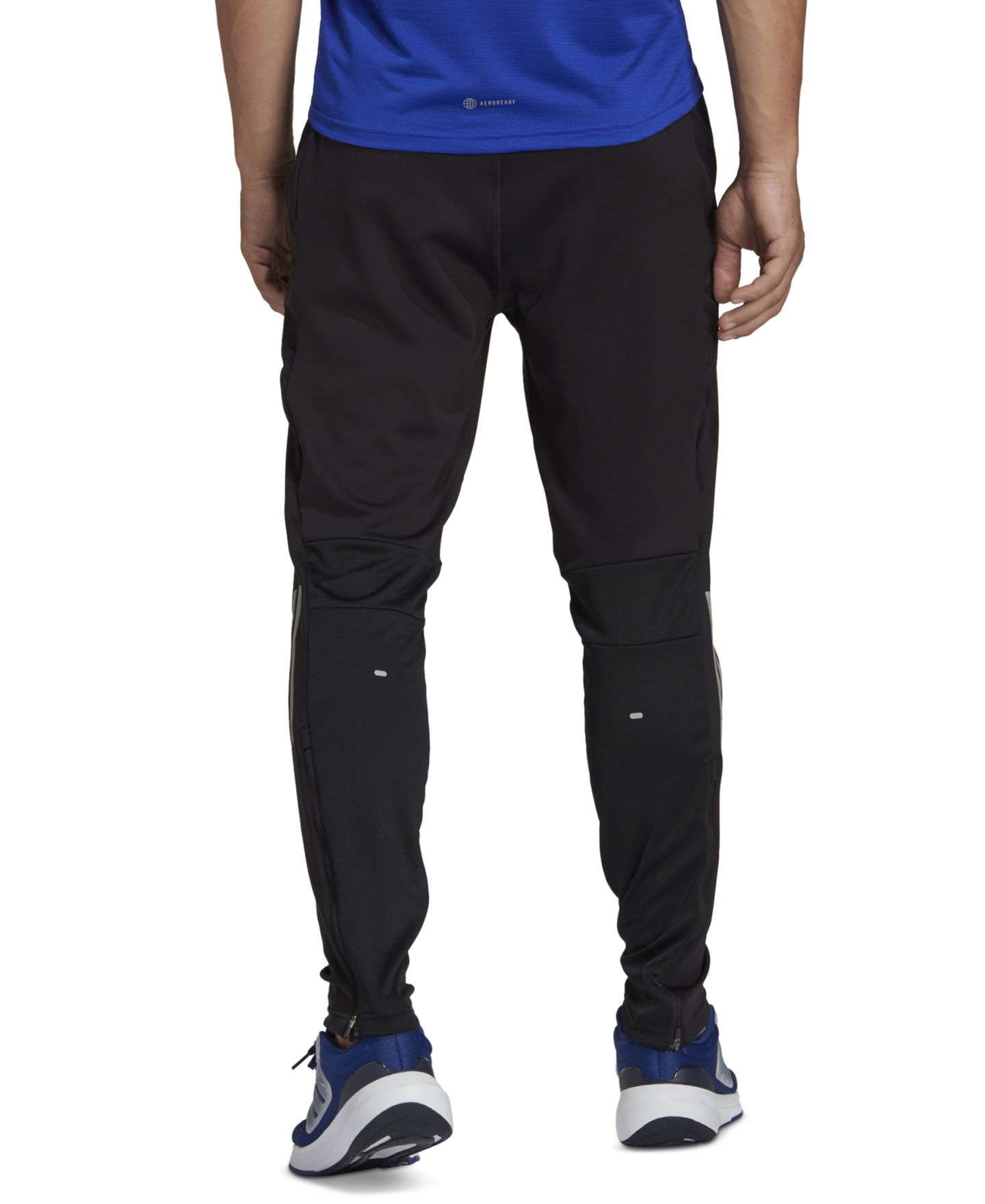 Мужские брюки adidas Own The Run Astro Tapered-Fit Reflective, цвет: Чёрный — фото 2