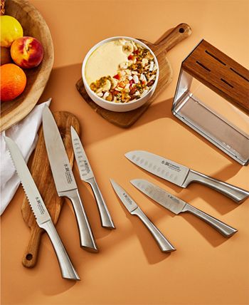 Cuisine::pro ARTISAN 7-Piece Stainless Steel Knife Set with Licht Knife  Block 1034494 - The Home Depot