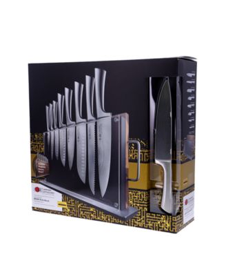 Damashiro Bodo Knife Block With Chopping Board Set, 10 Piece