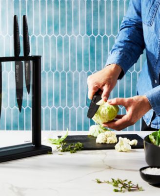 Id3 Black Samurai Gozen Knife Block Set, 7 Piece