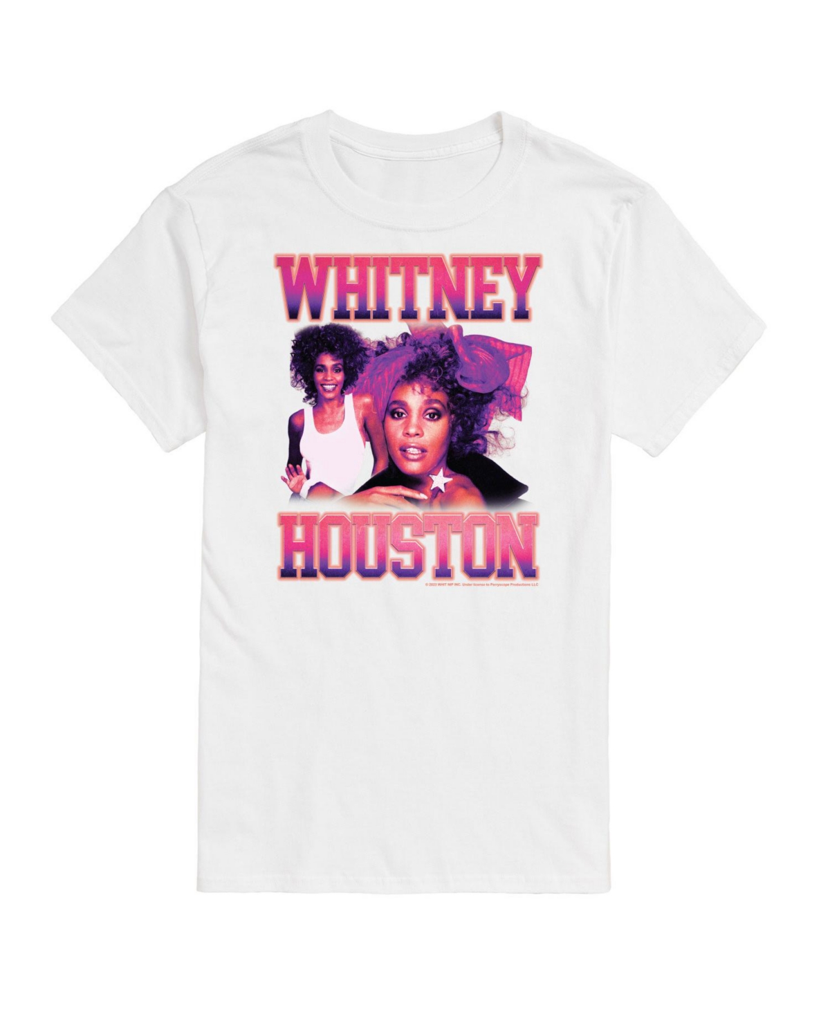 Airwaves Men's Whitney Houston Short Sleeve T-shirt In White