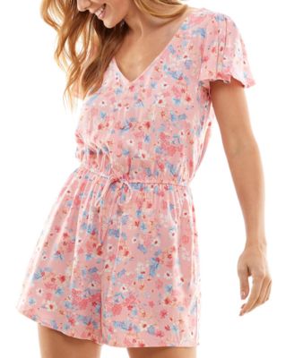 juniors pink romper