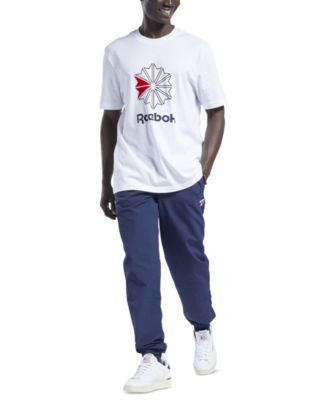 Reebok Men's Classics Vector Logo-Print Track Pants - Macy's