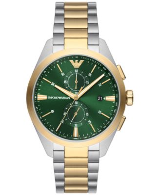 Emporio Armani - Men's Chronograph Two-Tone Stainless Steel Bracelet Watch 43mm