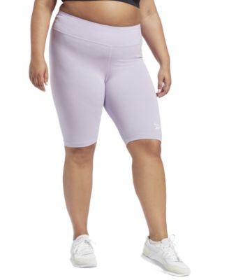Reebok - Plus Size Identity Fitted Jersey Logo Shorts