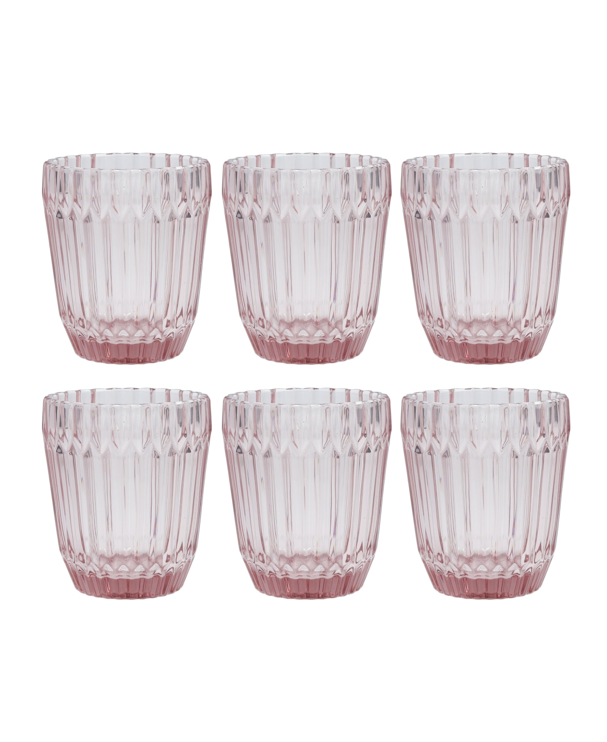 Shop Fortessa Archie Double Old Fashioned Glasses, Set Of 6 In Pink