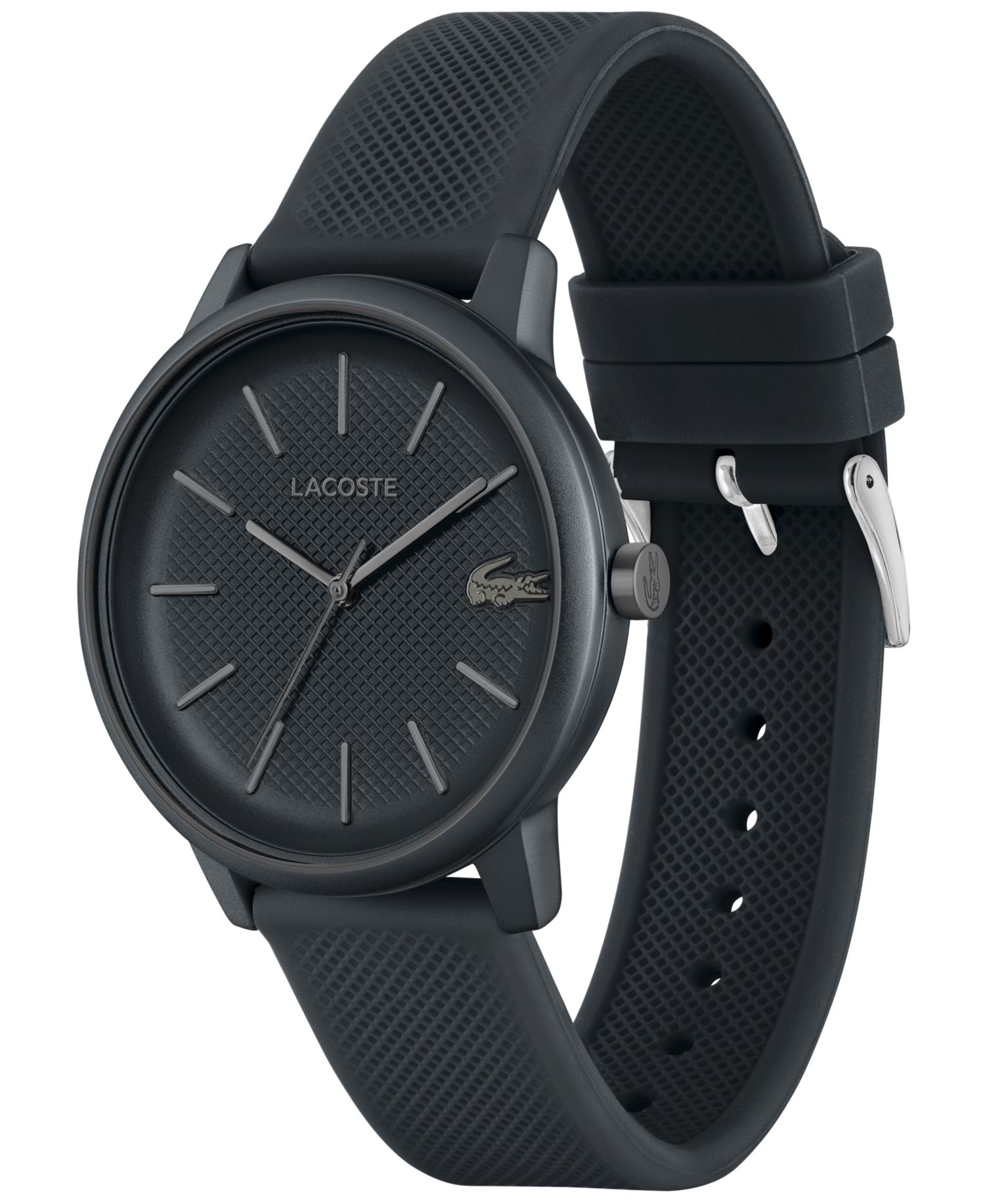Men's L 12.12 Move Dark Grey Silicone Strap Watch 42mm