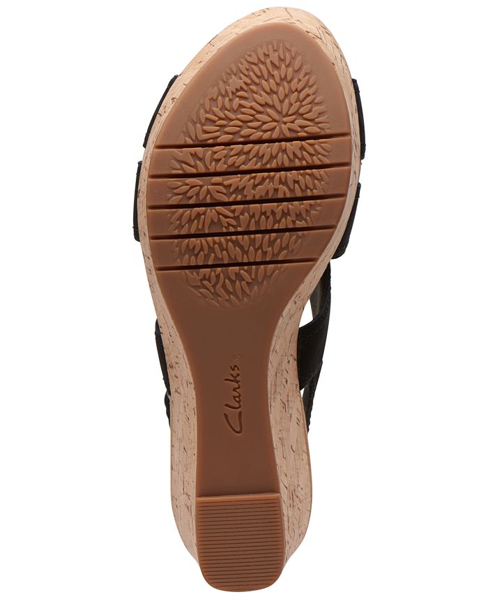 Clarks Women's Rose Erin WovenStrap Wedge Sandals Macy's
